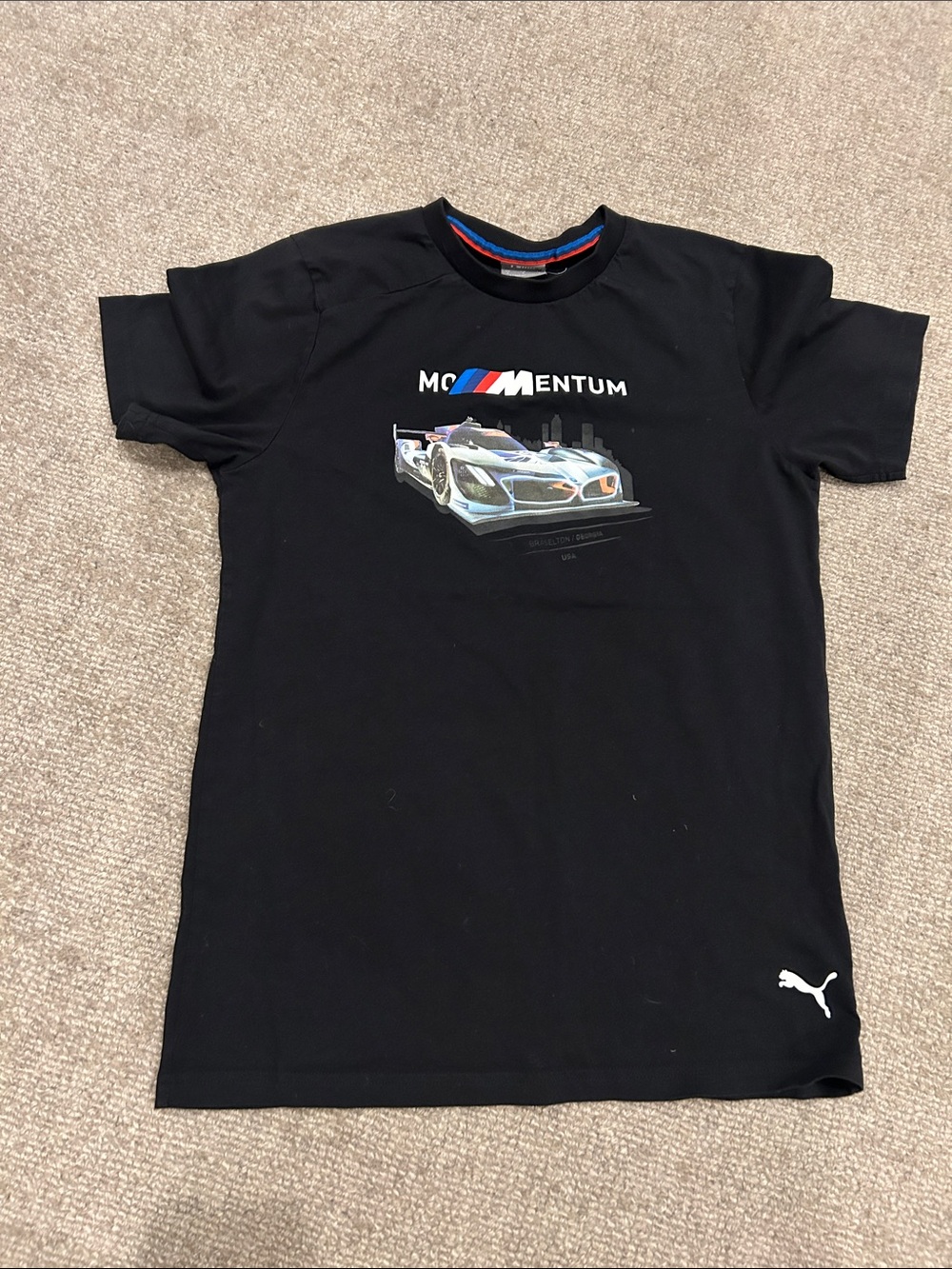 Puma Black Kids' Short-Sleeve Racing Graphic Tee